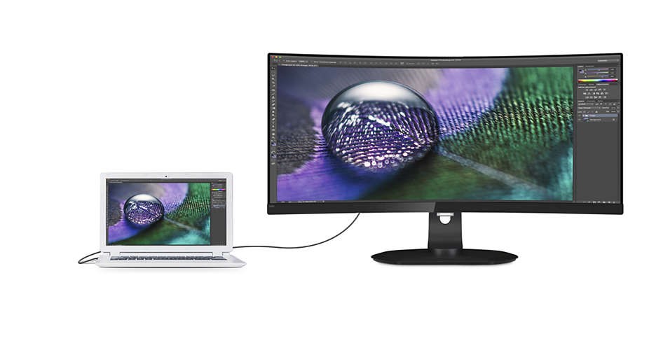 Neuer 34“Philips Curved MVA-Monitor mit USB-C-Dockinglösung