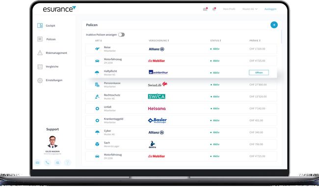 Online-Versicherer Esurance meldet 100 ICT-Kunden